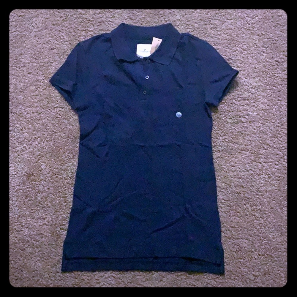 Navy blue polo shirt
